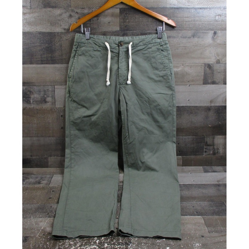 Spier & Mackay Pants Mens 32 Green Slim 100% Cotton Handmade Drawstring Chino